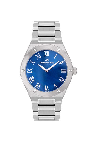 DIAMOND HILL Men's Watch Silver Blue Dial Model DH-521GBL