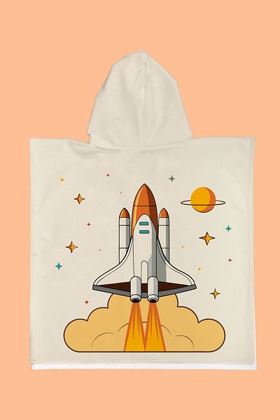 Evdek Space Cloudy Παιδική Πετσέτα Παραλίας Poncho