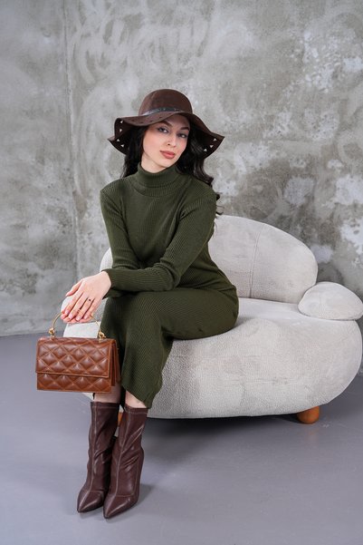 BEMOL GİYİM Corded Knitwear Dress
