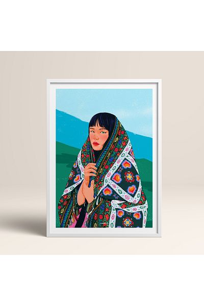 HOMEPACK Single Wooden Framed Painting One Piece Poster Painting Tk/790
