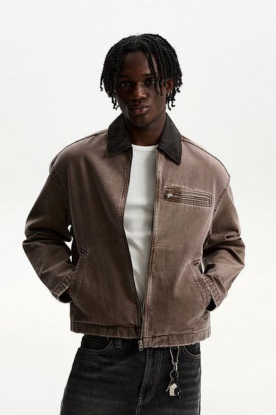 Bershka Jacket with contrast collar