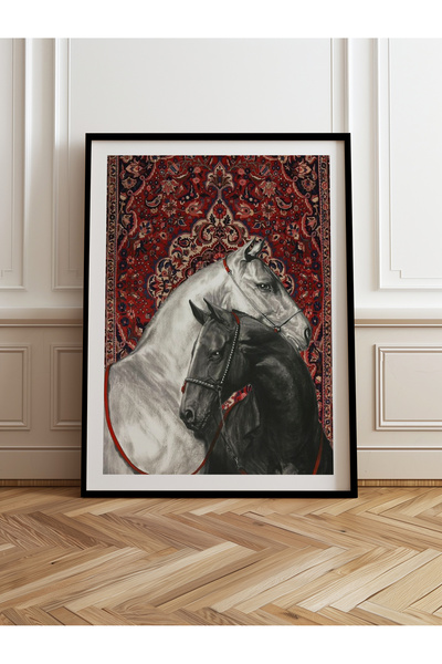 HOMEPACK Tekli Ahşap Çerçeveli Tablo Tek Parça Poster Tablo TK/789