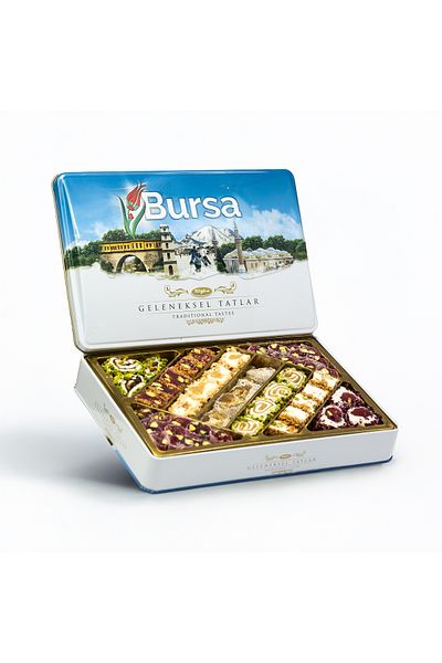 Tuğba Kuruyemiş Metal Box Traditional Flavors - 540 Gr (Bursa)