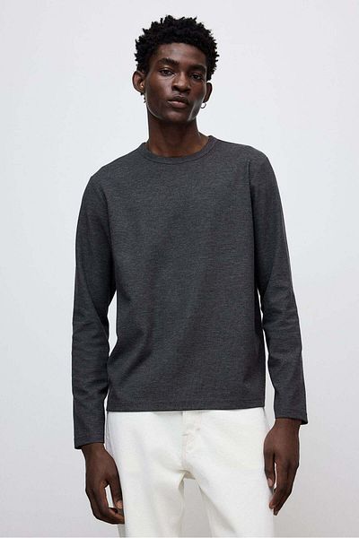 H&M Regular Fit Long-sleeved waffled top