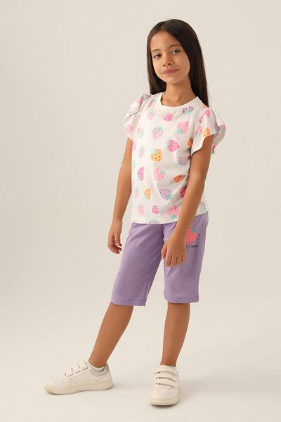 PJS Set Capri pentru fete Roly Poly 3411 Strawberry