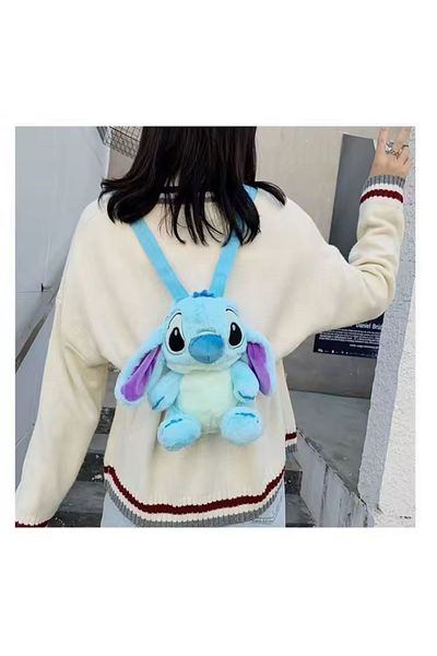 Happystore Rucsac de pluș cu desene animate Stitch ghiozdan pentru copii