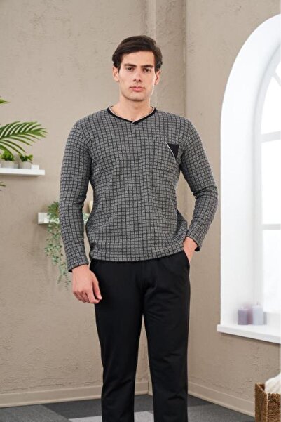 Pjs Pijama PJS 23710 Чоловічий жакардовий піжамний комплект