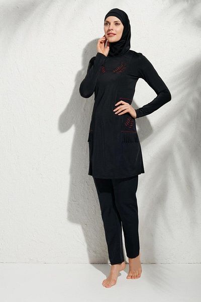 Pierre Cardin 191913   Costum de baie hijab aplicat cu mâneci lungi