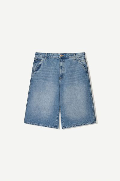 Bershka Denim skater Bermuda shorts