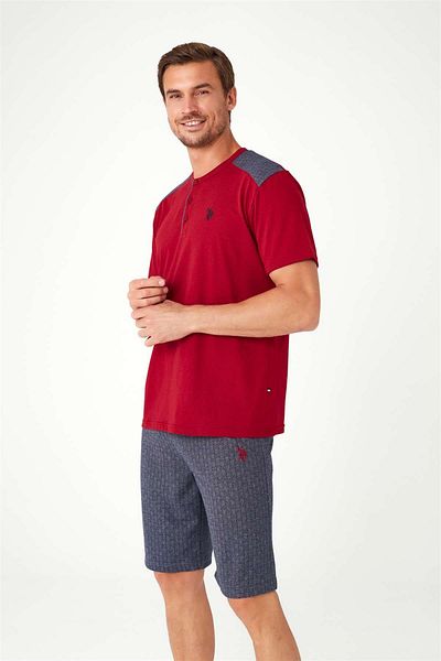 U.S. Polo Assn. Η.Π.Α. Polo Assn. 12032 - Ανδρικό σετ πιτζάμες 3 τεμαχίων