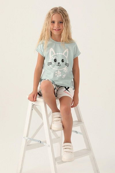 Rolypoly Roly Poly 3397 Cat Girls Shorts Set