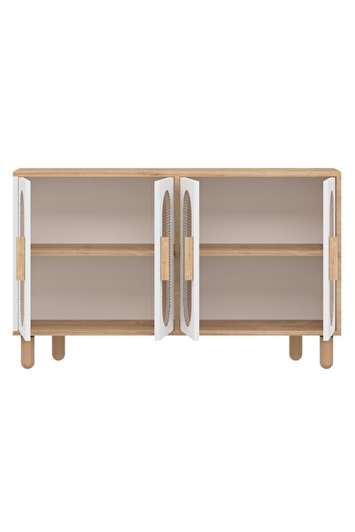 MERT SERT MOBİLYA Siena Hazeran 120cm Konsol, Çok Amaçlı Dolap, Ayakkabılık, Kahve Köşesi, Kitaplık, Tv Sehpası