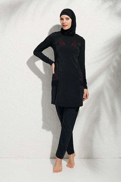 Pierre Cardin 191913   Costum de baie hijab aplicat cu mâneci lungi