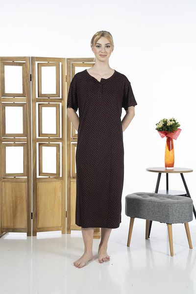 Estiva 23239-3 Rochie casual din lycra viscoză cu mânecă lungă, cu nasturi