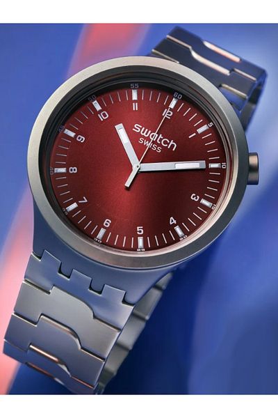 Swatch Scarlet Shimmer SB07S104G Men's Wristwatch