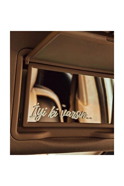 Carmind İyi ki varsın Araba Güneşlik Ayna Yazısı Sticker 8cm x 2cm