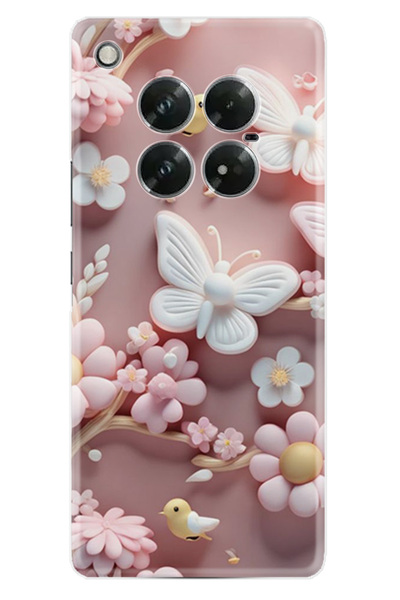 Kılıfland Infinix Zero 40 5G Kılıf Boutique Baskılı Resimli Pembe Kelebekler Pcode -088