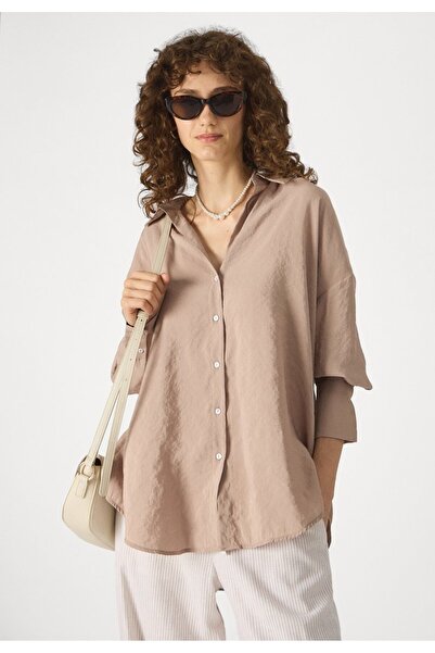vera is love GENİŞ KESİM LOOSE FIT  MODAL GÖMLEK