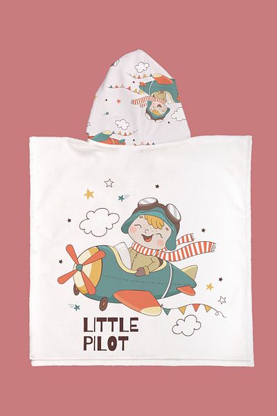 Evdek Πετσέτα παραλίας Little Pilot Kids Poncho