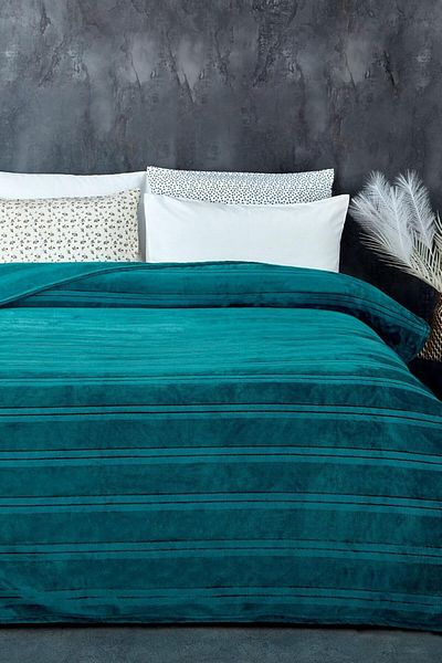 STOREMAX Sellbuystore Soft Double Blanket Mayer 180X230 cm Turquoise 1053513