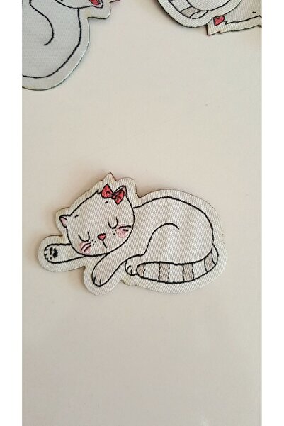 hobizu Ütüyle Yapışan Arma Kedi Desenli, Patch, Yama