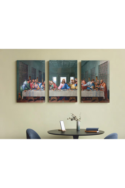 Hayat Poster Set de masă Mdf cu aspect cadru din 3 piese, cea mai recentă mas...