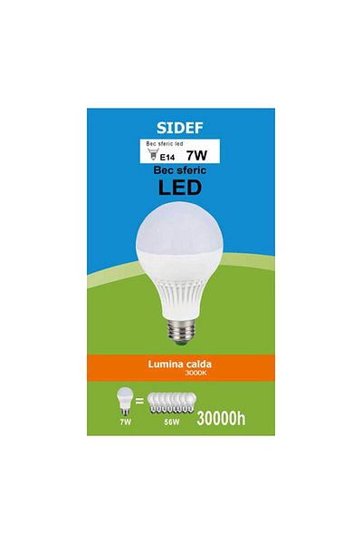 Homelux Spherical LED Bulb, 7W, E14, Sw