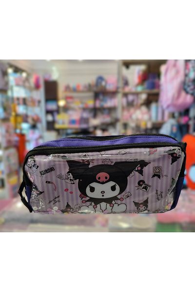 bundle island Children's Sequin Pencil Case with Kuromi Figure - Two Sections Krm7100