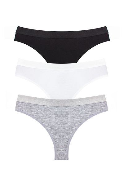 Öts Women's Brazilian Cotton Panties 3 Pack