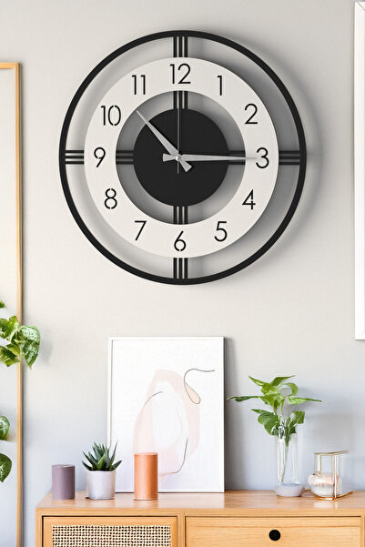 LUPOKRAFT Dekoratif Yeni Modern Mintaka Ahşap Duvar Saati 48cm