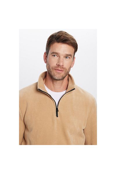 Tudors Hanorac din fleece pentru bărbați, cu croiala standard, cu croiala relaxată, rezistentă la frig
