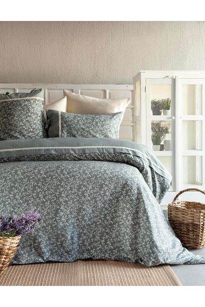 Apricitas HOME Σετ Παπλωματοθήκη Galvın Olive Double Crepe