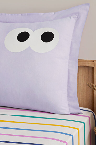 Eponj Home Pes Lastikli Çarşaf Seti Tek Kişilik Funny Lila