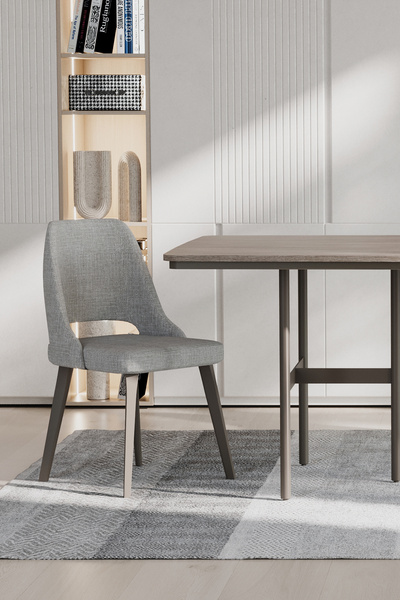 Enza Home Varena Sandalye, Dokuma Kumaş - Açık Gri