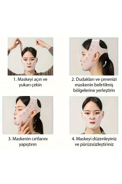 ogonline Face Lifting Belt Elastic and Breathable Beauty Face Lifting Strap Double Chin Mask