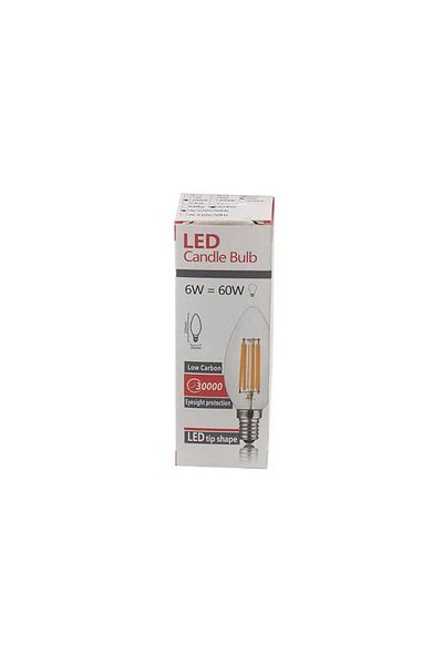 Homelux Filament Led Bulb 6W, E27, 480 Lm, Amber Type, C35L-6Lwa