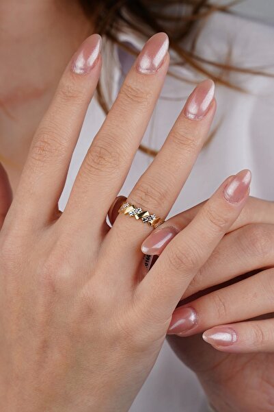 Arpaş 14 Ayar Altın İki Renkli Yüzük