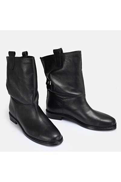37Numara BÜYÜK NUMARA KADIN HAKİKİ DERİ BOT 41-42-43-44-SİYAH DERİ