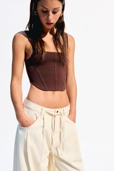 Bershka Flowing trousers with darts