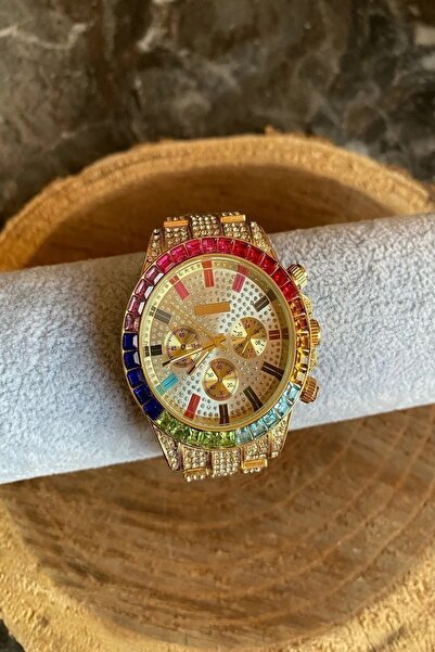 ÇENÇEN La Môme Serisi . Taşlı Metal Kadın Kol Saati