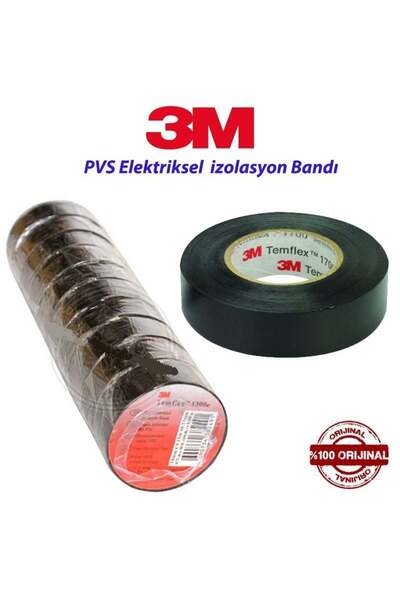 3M Temflex 1300 Cpvc Bant Elektrik Izole Bandı 10 Lu