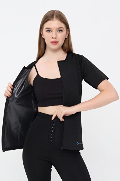 Norcia Sports Set de body cu fermoar pentru saună termică și colanți premium ...