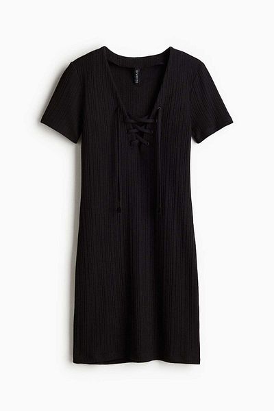 H&M Lacing-detail bodycon dress