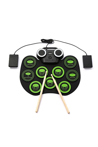 Home Bateri Digital Davul Seti Pedallı Katlanabilir Eğitici Yüksek Pedallı Öz...