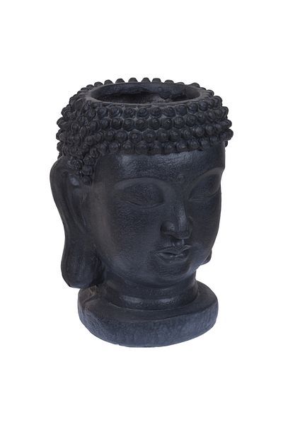 Homelux Buddha Pot, 25X26X35 cm, Magnesium Oxide, Black
