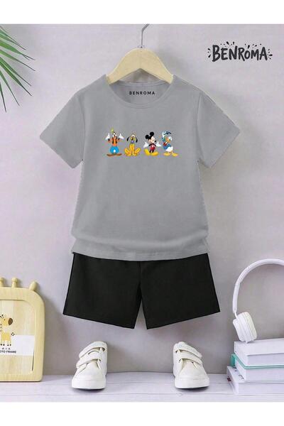 BENROMA Unisex Kids Shorts Set - Character Printed