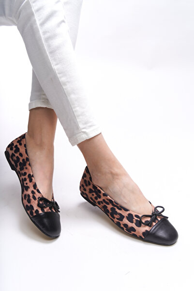 Riccon Дамски балерини с леопардови шарки Saelstele - 001298