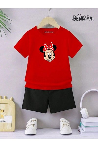 BENROMA Unisex Kids Shorts Set - Character Printed