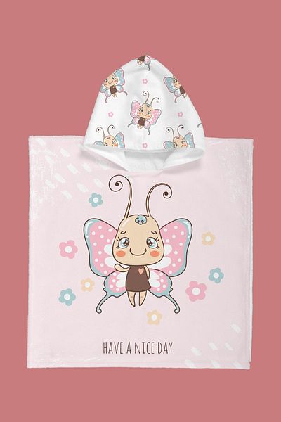 Evdek Πετσέτα παραλίας Flower Fairy Kids Poncho