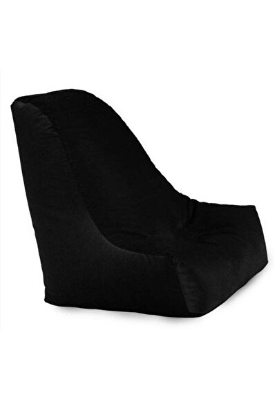 House One Li | Velvet Bean Bag Chair with Filing EPS Beads - 50x50x80 cm - Black